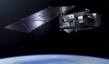 Sentinel-3 satellite in space