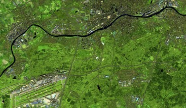 Sentinel-2 image of Frankfurt 9 March 2024