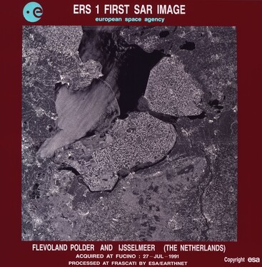 The first image collected by ERS-1 imaging SAR