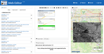 Synchronous openEO API in action via the openEO Web Editor