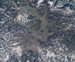 Sentinel-2 image of Ljubljana 14 February 2023