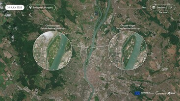 Sentinel-2 image of Budapest 31 July 2023