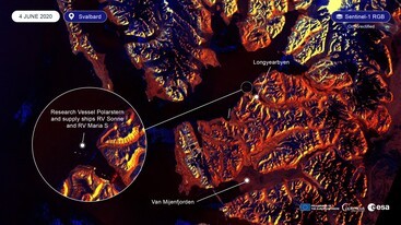 Sentinel-1 image of Svalbard on 4 June 2020