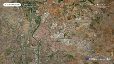 Sentinel-2 image of Sevilla, Spain on 23 September 2023