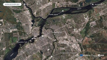 WorldCover cloudless image of the City of Ottawa, Canada