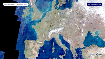 Sentinel-2 mosaic of Europe