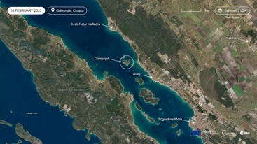 Sentinel-2 image of Galesnjak in Croatia - edit