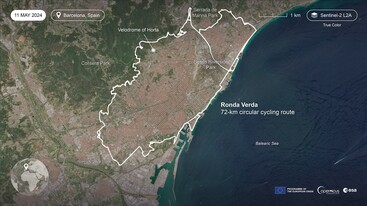 Sentinel-2 image of Barcelona 11 May 2024 edit