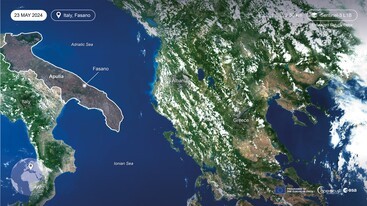 Sentinel-3 image of Fasano, Italy 23 May 2024 edit