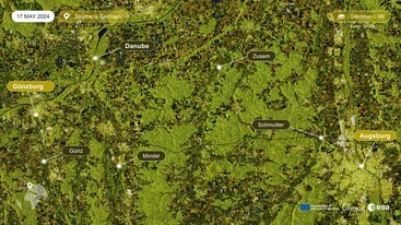 Sentinel-1 view of flooding in Southern Germany 17 May 2024 edit