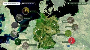 Sentinel-2 quarterly mosaic of Germany, Europe July-September 2023 edit