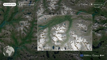 Sentinel-2 image of Norwegian mountain 2 August 2024 edit