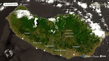 Sentinel-2 image of Madeira 15 August 2024 edit