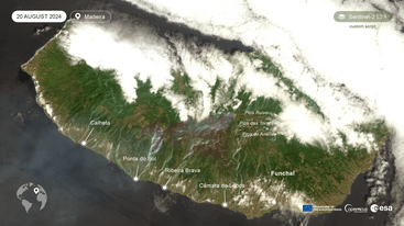 Sentinel-2 image of Madeira 20 August 2024 edit