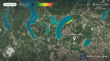 Sentinel-2 satellite image of the region of Lombardy 28 August 2024 - edit