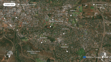 Sentinel-2 image of Pretoria South Africa 15 May 2024 edit zooms