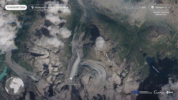 Sentinel-2 image of Morteratsch Glacier Switzerland 13.08.2024 edit