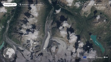 Sentinel-2 image of Morteratsch Glacier Switzerland 15.08.2017 edit