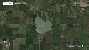 Sentinel-2 image of Deadhorse Lake Alberta Canada 1 July 2019 edit