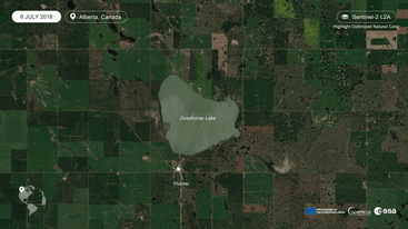 Sentinel-2 image of Deadhorse Lake Alberta Canada 6 July 2018 edit