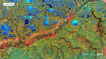 Sentinel-2 image of Agan River Wetlands 21 May 2024 edit