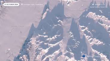 Sentinel-2 image of Gunnbjørn Fjeld Greenland 31 October 2024 edit