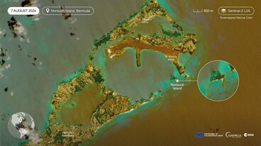 Sentinel-2 image of Bermuda 7 Augusts 2024 edit