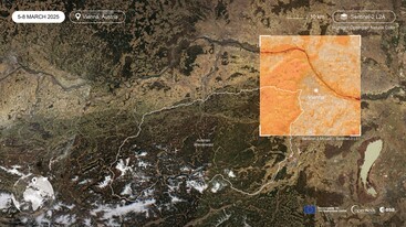  Sentinel-2 image of Austrian Wienerwald Vienna 5-8 March 2025 edit