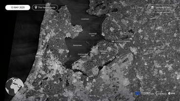 Sentinel-1 SAR satellite image of Ijselmeer Netherlands 13 May 2025 edit