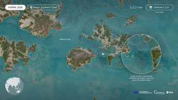 Sentinel-2 True Colour image of Wando County South Korea from 6 April 2025 edit