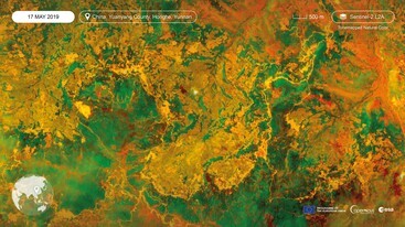 Sentinel-2 image of Yuanyang County, Honghe, Yunnan May 2019 edit