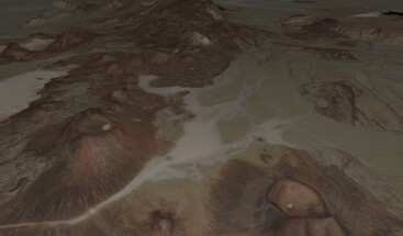 3D visualization of Lunar Crater Volcanic Field in Nevada 16 August 2023