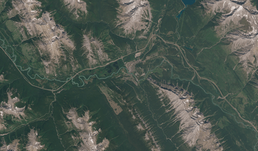 Sentinel-2 image of Banff Canada 9 July 2024 clean