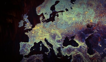 Sentinel-1 RGB  ratio monthly mosaic August 2024 Europe clean