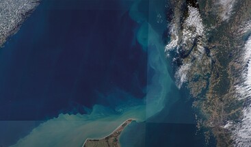 A Sentinel-2 satellite image of the southeastern North Sea and the Skagerrak Strait