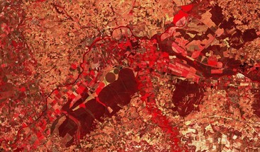 Sentinel-2 satellite visualization of the Duero River Spain 24 June 2024 clean