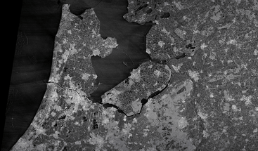 Sentinel-1 SAR satellite image of Ijselmeer Netherlands 13 May 2025 clean