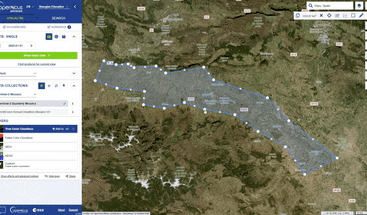 Soil water index map of La Rioja wine region in Spain