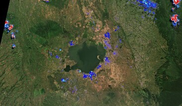 Sentinel-2 image of lake Naivasha in Kenya 26 July 2025