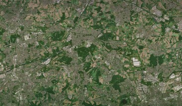 Sentinel-2 Quarterly Mosaic from July-September 2025 of Emscher river in North Rhine-Westphalia, Germany clean