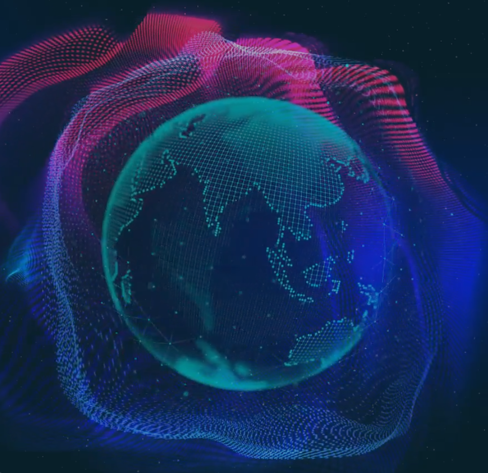 Abstract globe graphic for event